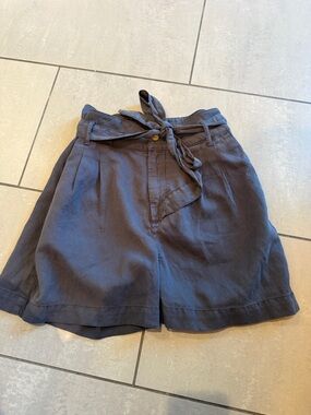 Women's Faherty High-Waist Paperbag Shorts with Tie Belt